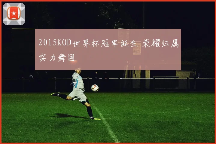 2015KOD世界杯冠军诞生 荣耀归属实力舞团