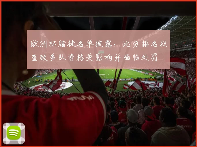 欧洲杯赌徒名单披露,比分排名核查致多队资格受影响并面临处罚