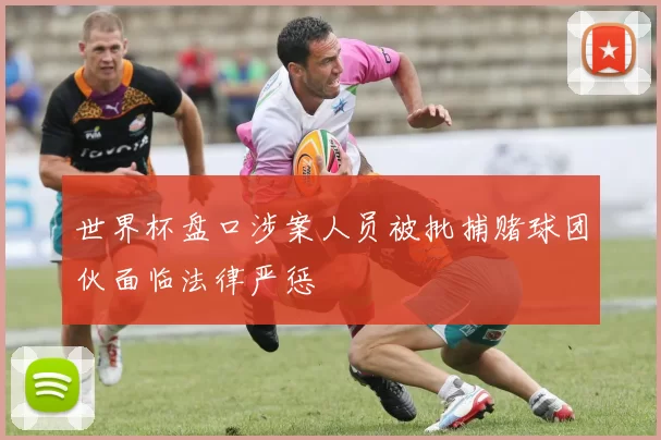 世界杯盘口涉案人员被批捕赌球团伙面临法律严惩